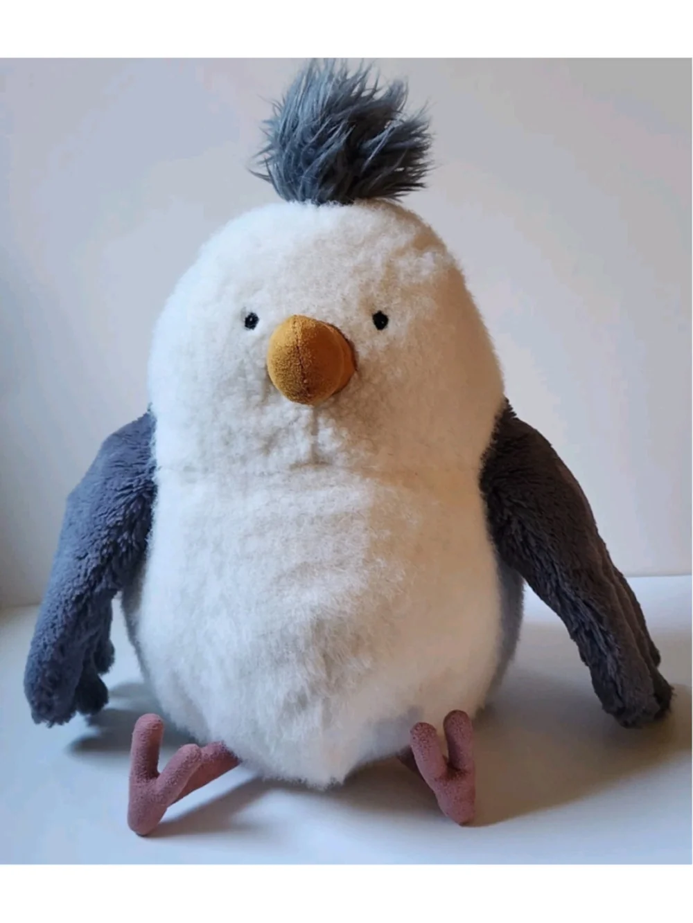 Authentic Jellycat Chip Seagull Medium Plush Soft Toy Bird White Gray